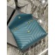 LOULOU MEDIUM IN MATELASSÉ “Y” LEATHER Gold-Tone SEA TURQUOISE High