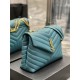 LOULOU MEDIUM IN MATELASSÉ “Y” LEATHER Gold-Tone SEA TURQUOISE High