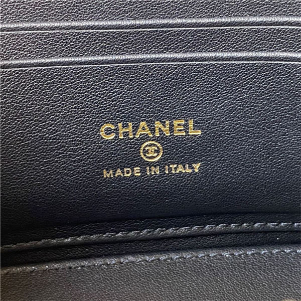 Chanel VANITY WITH CHAIN AP2805 Lambskin & Gold-Tone Metal Black A