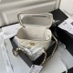 Chanel VANITY WITH CHAIN AP2805 Grained Calfskin & Gold-Tone Metal White A