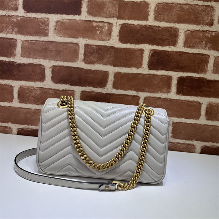 GG Marmont small matelassé shoulder bag Light Grey High