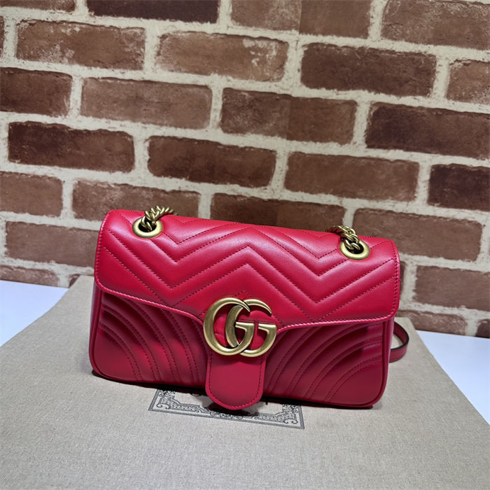 GG Marmont small matelassé shoulder bag red-II High