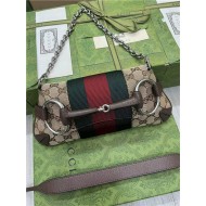 Gucci HORSEBIT CHAIN SMALL SHOULDER BAG Original GG canvas 764339 High