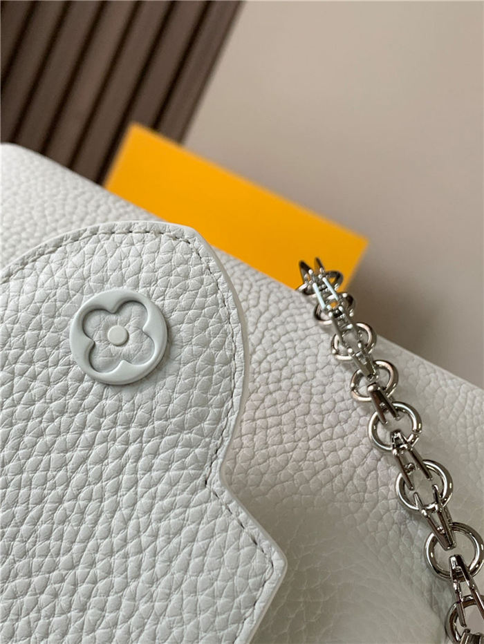 Louis Vuitton CAPUCINES MINI Taurillon White M56071 High