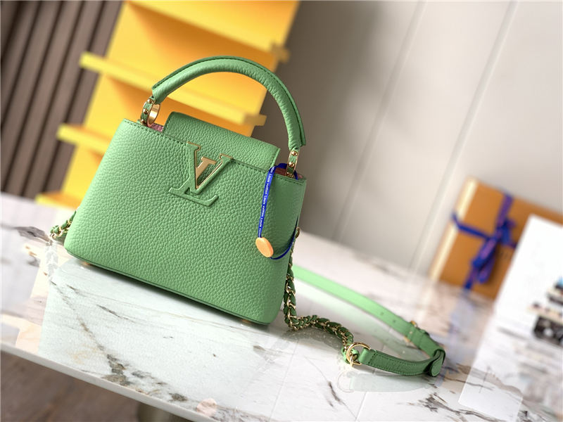 Louis Vuitton CAPUCINES MINI Taurillon Green M59709 High