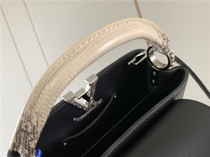 Louis Vuitton CAPUCINES MINI Taurillon/Lizard Black M94048 High