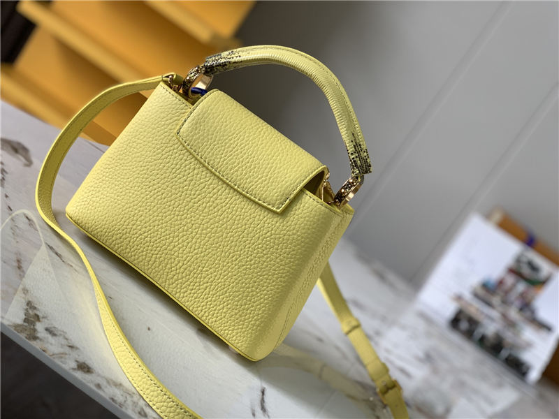 Louis Vuitton CAPUCINES MINI Taurillon/Lizard Yellow M94048 High