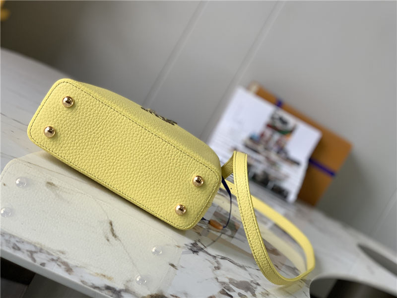 Louis Vuitton CAPUCINES MINI Taurillon/Lizard Yellow M94048 High