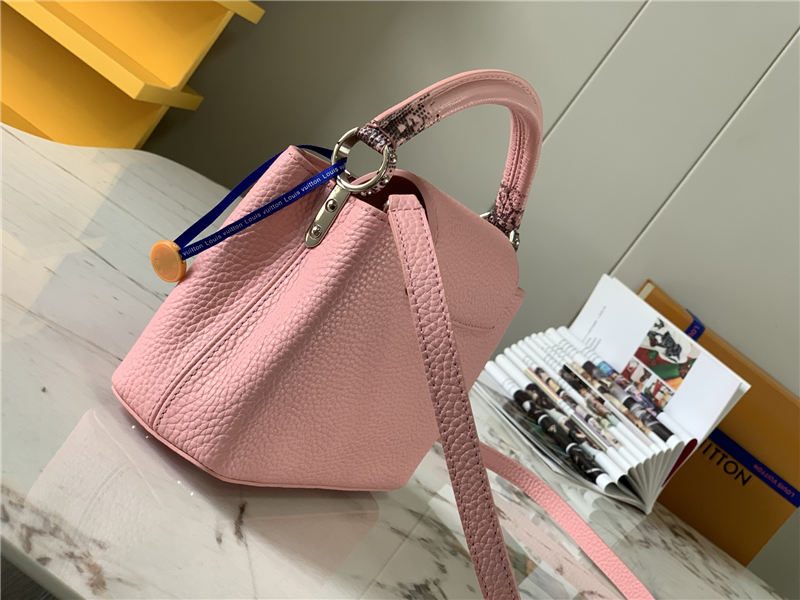 Louis Vuitton CAPUCINES MINI Taurillon/Lizard Pink M94048 High