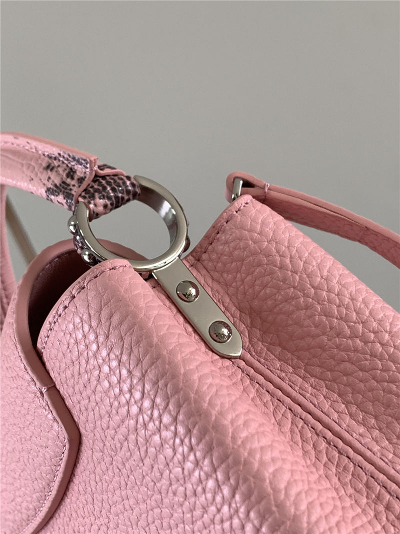 Louis Vuitton CAPUCINES MINI Taurillon/Lizard Pink M94048 High