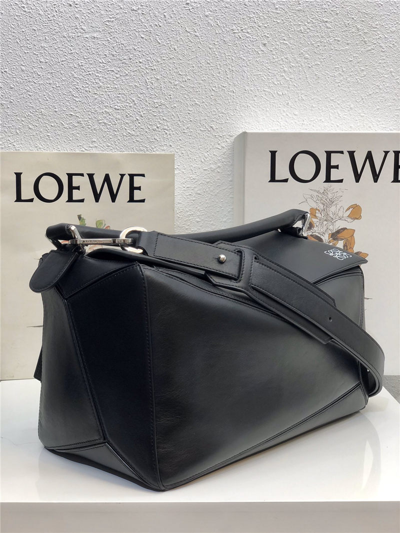 Large Puzzle bag in classic calfskin Black High