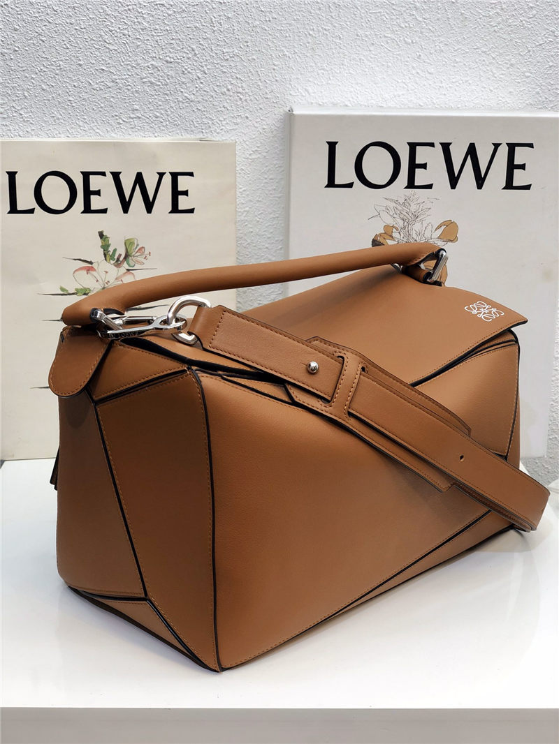 Large Puzzle bag in classic calfskin Tan High