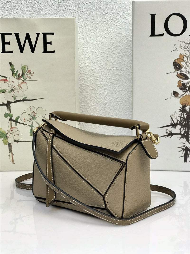 Mini Puzzle bag in soft grained calfskin High