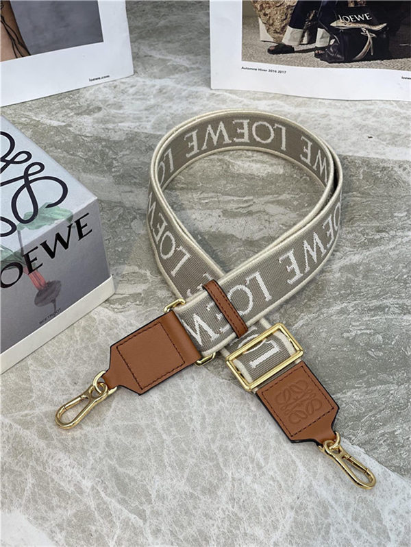 Loewe Anagram strap in jacquard and calfskin E High