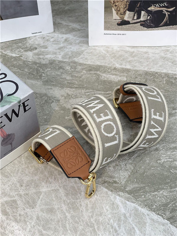 Loewe Anagram strap in jacquard and calfskin E High