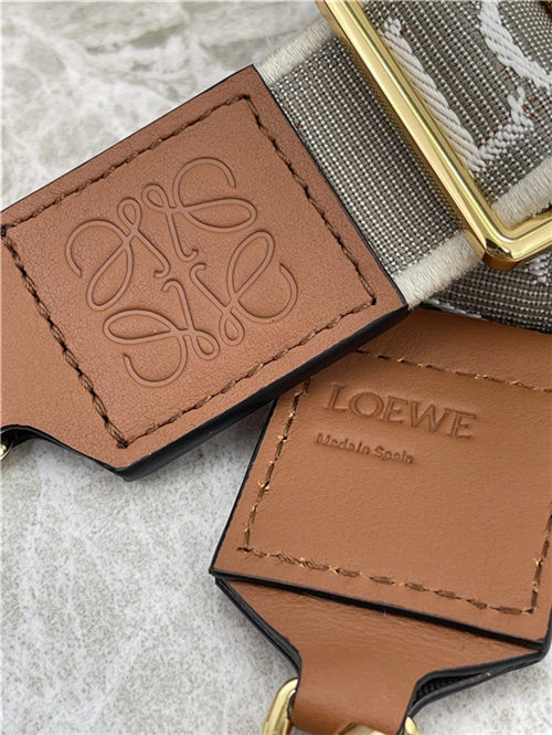 Loewe Anagram strap in jacquard and calfskin E High