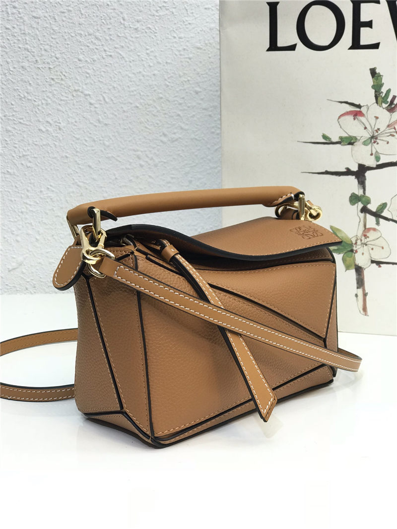 Mini Puzzle bag in soft grained calfskin High