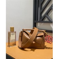 Mini Puzzle bag in satin calfskin Pecan High