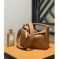 Small Puzzle bag in satin calfskin Pecan High