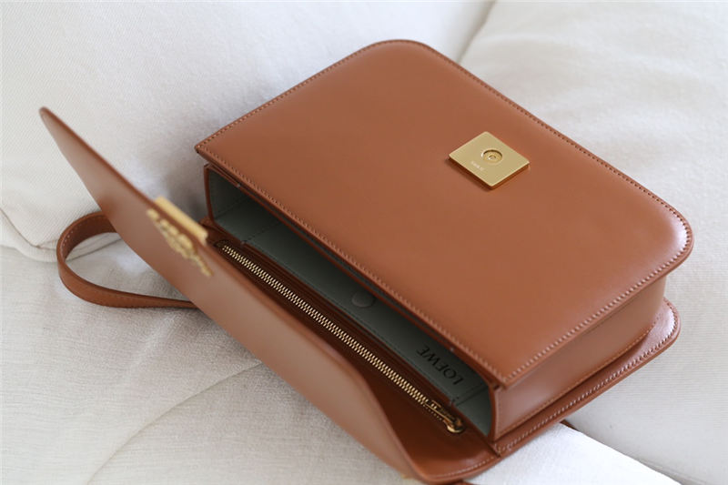 Goya bag in silk calfskin Tan High