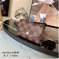 Louis Vuitton Rosalie Coin Purse Wallet Damier Ebene Canvas N61276 High