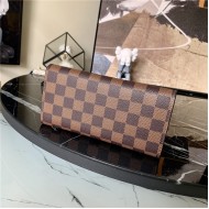 Louis Vuitton Emilie Wallet Damier Ebene Red High