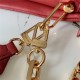 Louis Vuitton COUSSIN PM Monogram-embossed puffy lambskin Red M57790 High