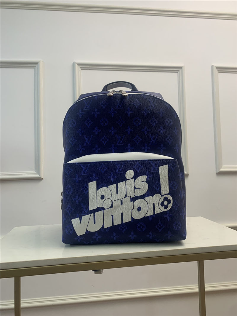 Louis Vuitton DISCOVERY BACKPACK Blue vintage Monogram canvas M45879 High