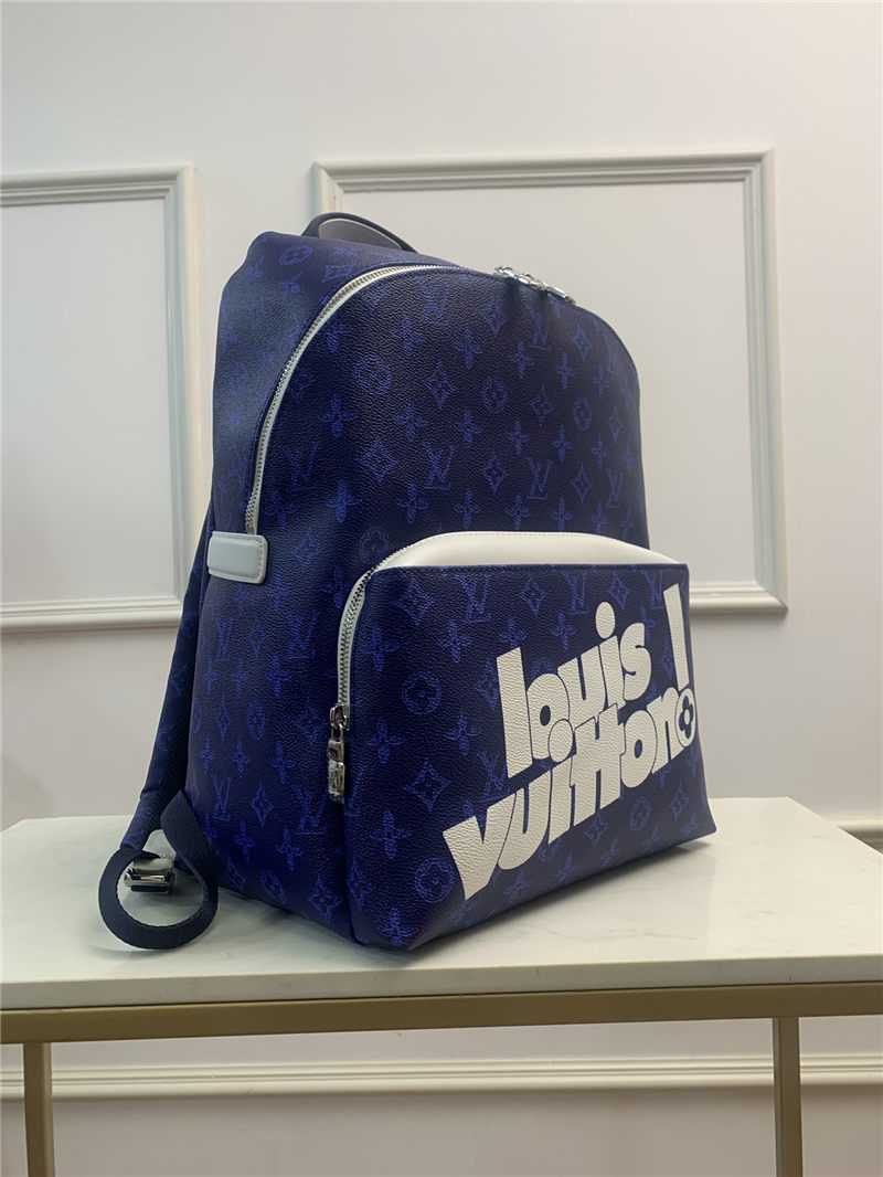 Louis Vuitton DISCOVERY BACKPACK Blue vintage Monogram canvas M45879 High