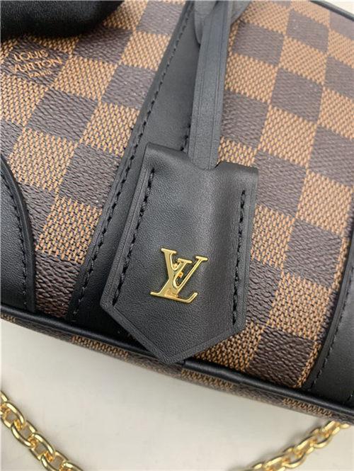 Louis Vuitton VALISETTE SOUPLE BB Damier Ebene N50063 Black High