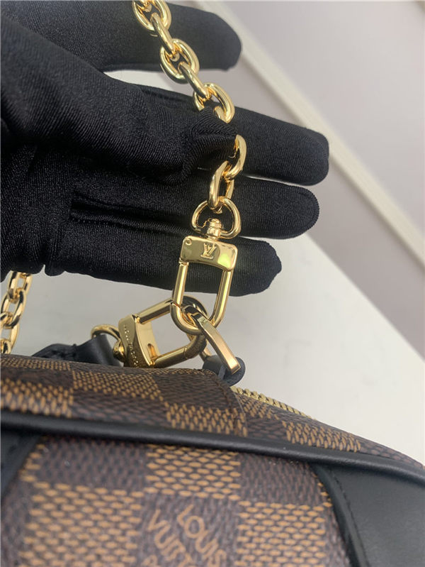 Louis Vuitton VALISETTE SOUPLE BB Damier Ebene N50063 Black High