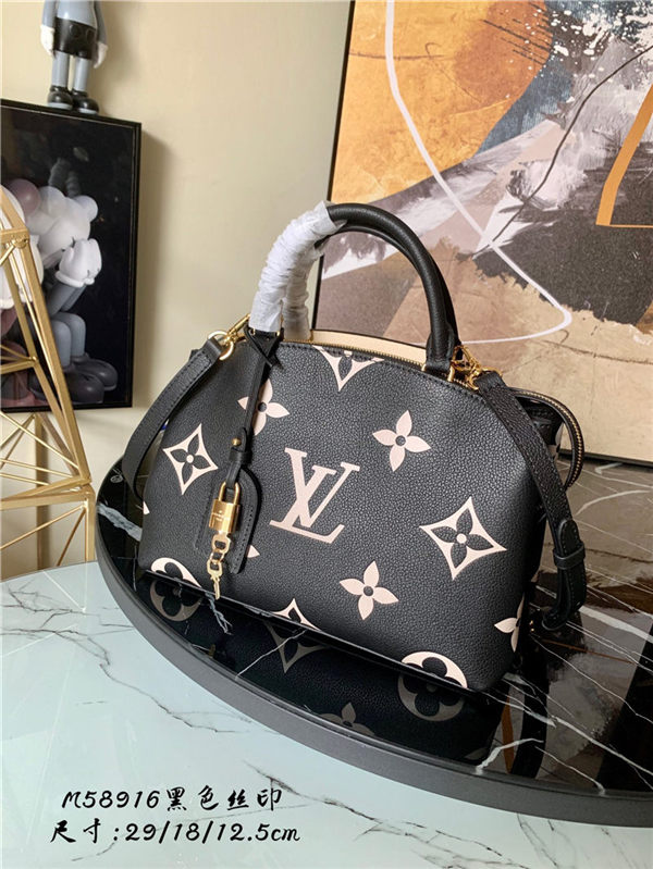 Louis Vuitton PETIT PALAIS Monogram Empreinte M58913 Black/Beige High