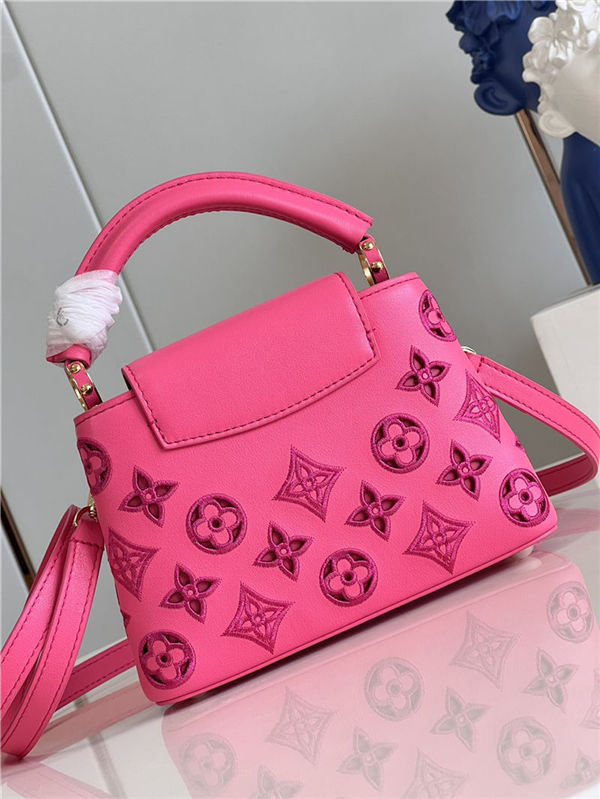 Louis Vuitton Capucines Mini Calfskin leather embroidery Pink M22922/M22863 High