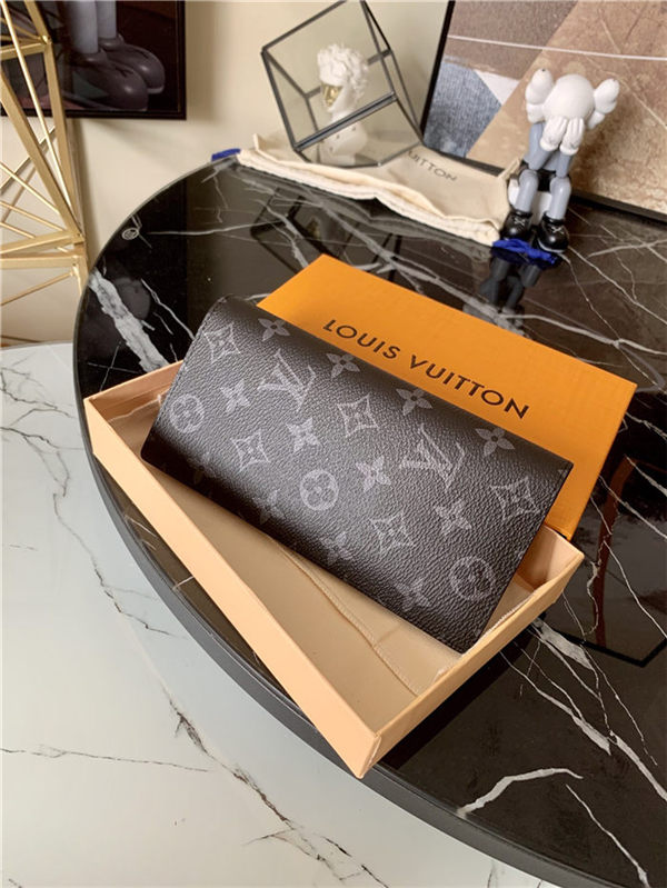 Louis Vuitton BRAZZA WALLET Monogram Eclipse M80932 Print High