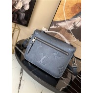 Louis Vuitton POCHETTE MÉTIS Embossed grained cowhide leather Navy Nacre High