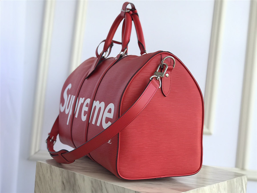 Louis Vuitton X Supreme Keepall Bandoulière 45 Red High