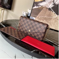 Louis Vuitton FÉLICIE POCHETTE Damier Ebene Canvas N63032 High