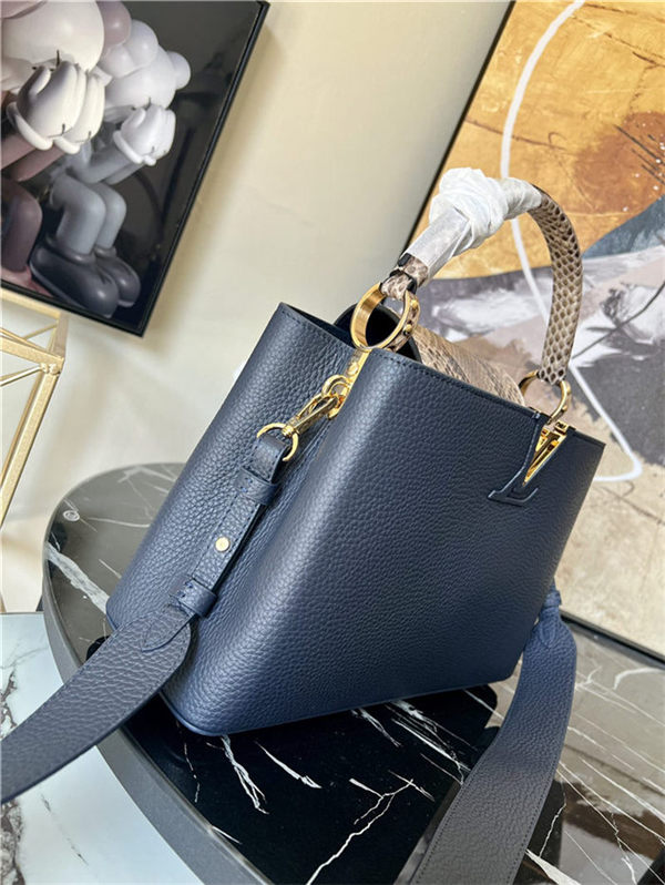 Louis Vuitton CAPUCINES BB Taurillon Navy M80421 High