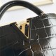 Louis Vuitton Capucines Mini Crocodile Bag N93429 Black High