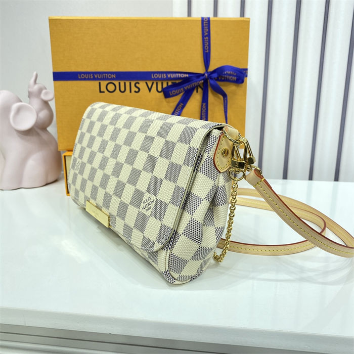 Louis Vuitton Favorite MM Bag Damier Azur N41275 High