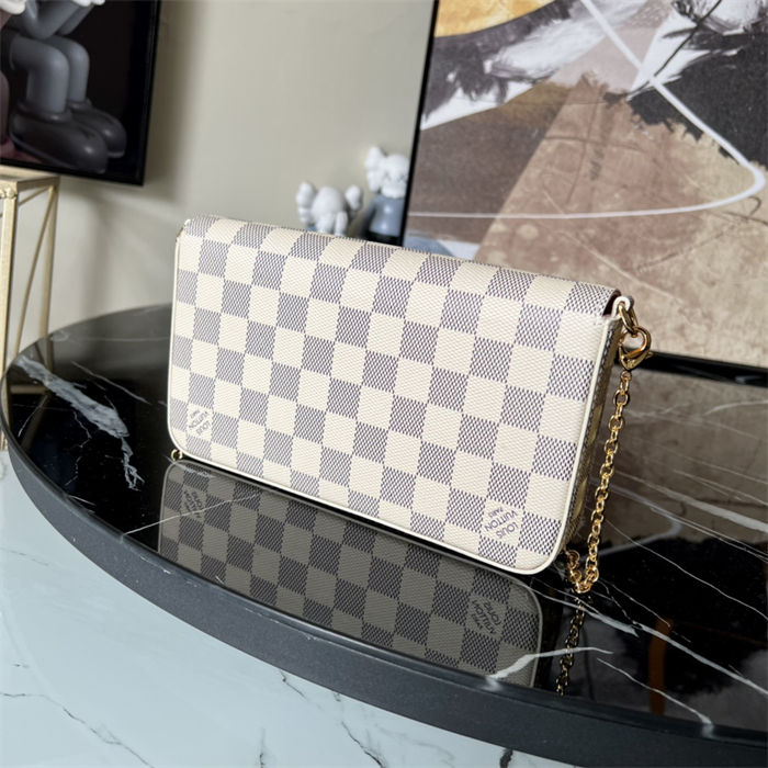 Louis Vuitton FÉLICIE POCHETTE Damier Azur N63106 High