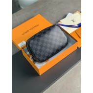 Louis Vuitton TOILET POUCH PM Damier Graphite canvas High