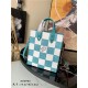 Louis Vuitton SAC PLAT XS Cowhide leather Teal N60495 High