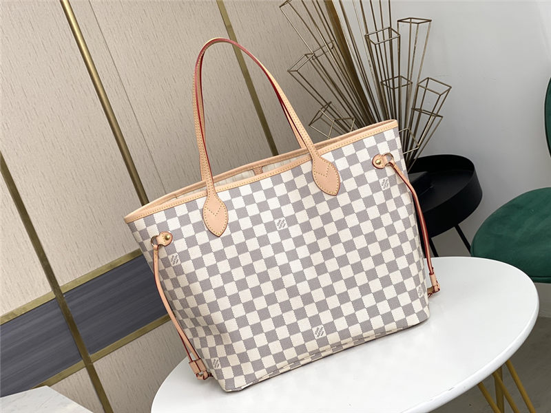 Louis Vuitton Neverfull MM Bag Damier Azur N41361 High