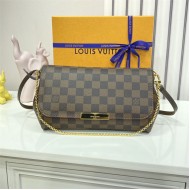 Louis Vuitton Favorite MM Bag Damier Ebene N41129 High