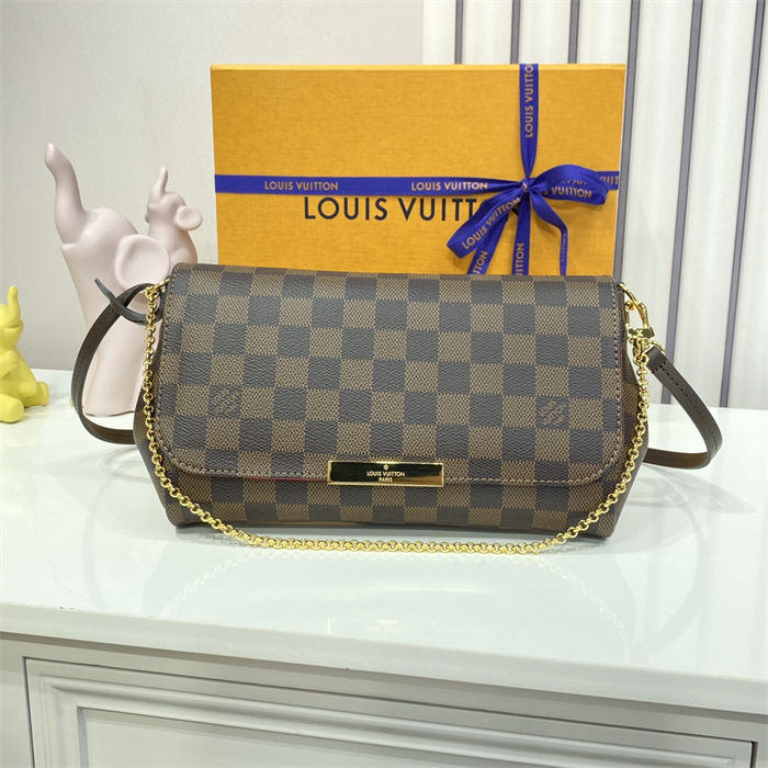 Louis Vuitton Favorite MM Bag Damier Ebene N41129 High