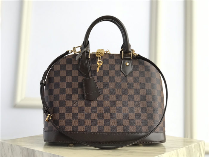 Louis Vuitton Alma PM Bag Damier Ebene N53151 High