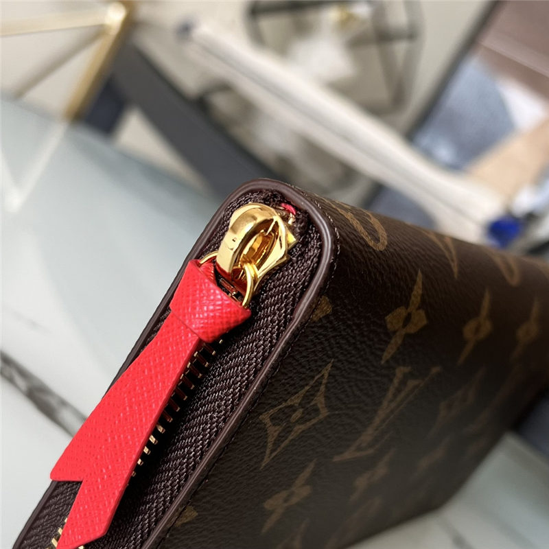 Louis Vuitton CLÉMENCE WALLET Monogram Red-Lining M60742 High