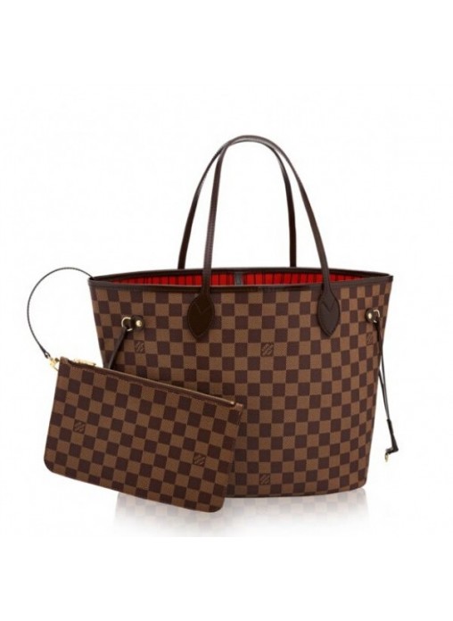 Louis Vuitton Neverfull MM Bag Damier Ebene N41358 High