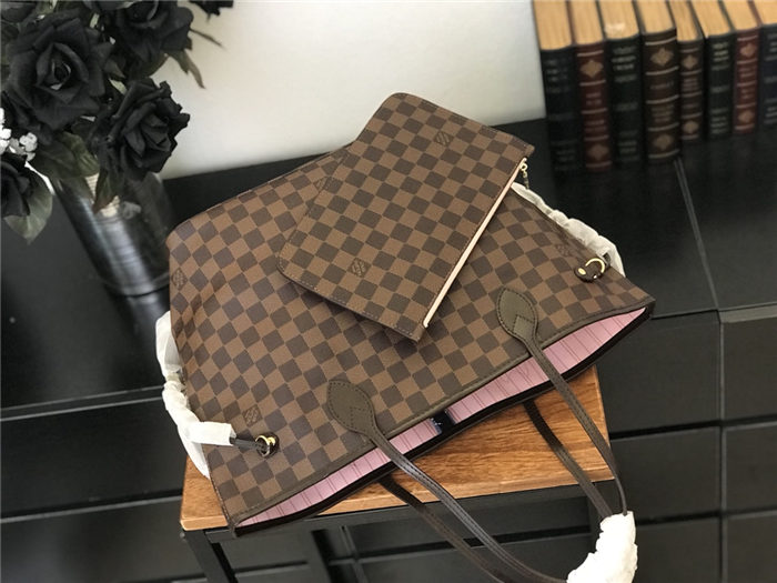 Louis Vuitton Neverfull MM Bag Damier Ebene N41603 High